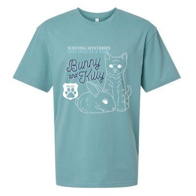 Bunny Kitty Police Solving Mysteries One Hug At A Time Sueded Cloud Jersey T-Shirt
