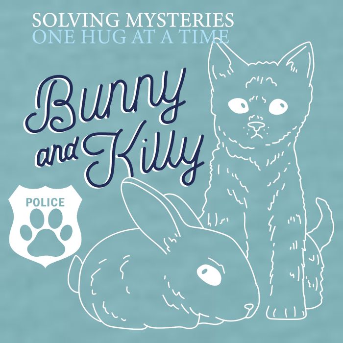Bunny Kitty Police Solving Mysteries One Hug At A Time Sueded Cloud Jersey T-Shirt