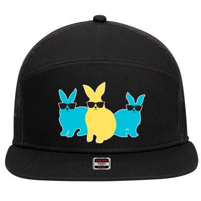 Bunny Squad 7 Panel Mesh Trucker Snapback Hat