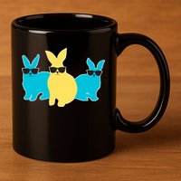 Bunny Squad 11oz C Handle Ceramic Mug
