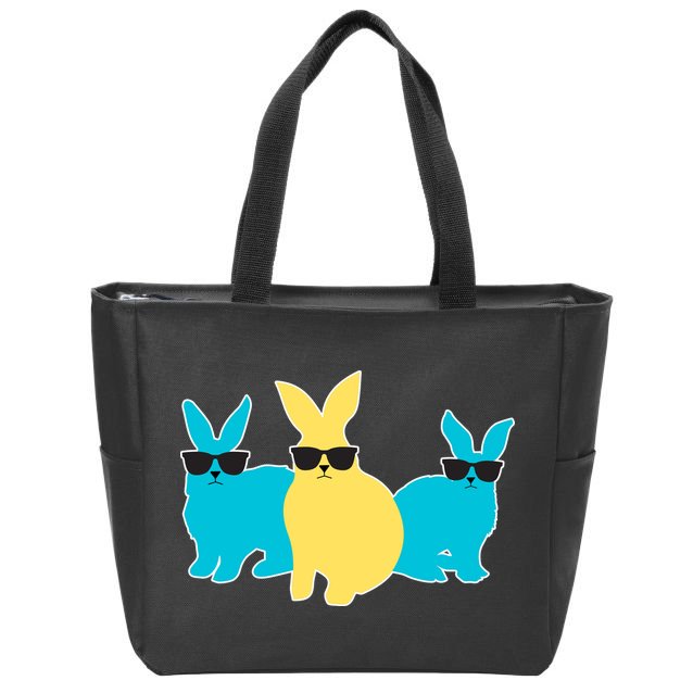 Bunny Squad Zip Tote Bag