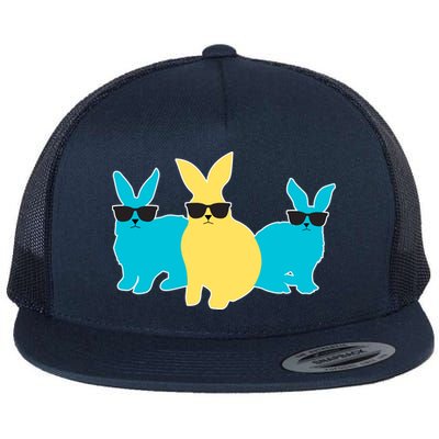 Bunny Squad Flat Bill Trucker Hat