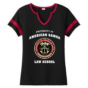 BCS University Of American Samoa Law School Ladies Halftime Notch Neck Tee