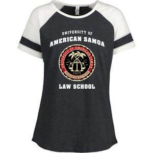 BCS University Of American Samoa Law School Enza Ladies Jersey Colorblock Tee