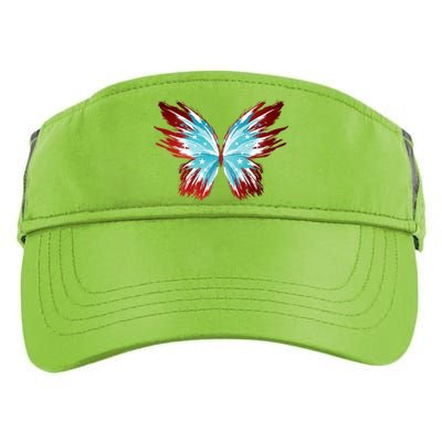 Butterfly Usa Patriotic Cute 4th Of July Cool Gift Adult Drive Performance Visor