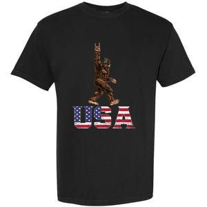 Bigfoot Usa Patriotic For Sasquatch Rock On Garment-Dyed Heavyweight T-Shirt