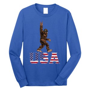 Bigfoot Usa Patriotic For Sasquatch Rock On Long Sleeve Shirt