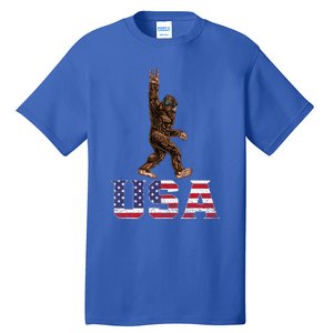 Bigfoot Usa Patriotic For Sasquatch Rock On Tall T-Shirt