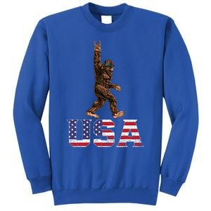 Bigfoot Usa Patriotic For Sasquatch Rock On Tall Sweatshirt