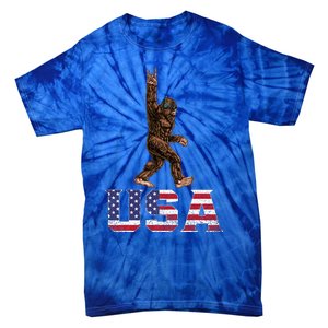 Bigfoot Usa Patriotic For Sasquatch Rock On Tie-Dye T-Shirt