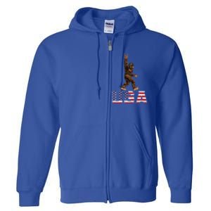 Bigfoot Usa Patriotic For Sasquatch Rock On Full Zip Hoodie