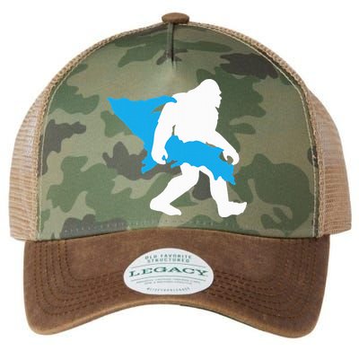 Bigfoot Upper Peninsula Funny Sasquatch Up Mi Legacy Tie Dye Trucker Hat