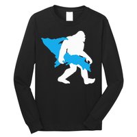 Bigfoot Upper Peninsula Funny Sasquatch Up Mi Long Sleeve Shirt