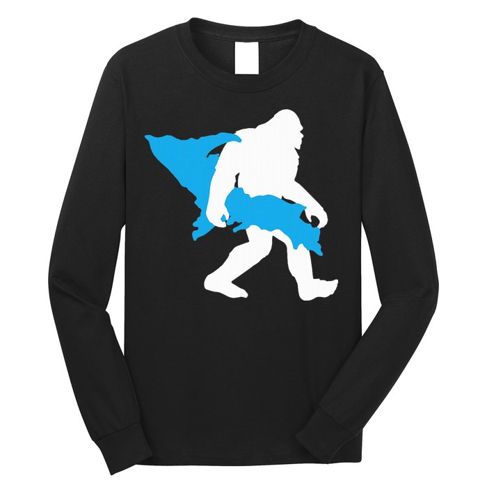 Bigfoot Upper Peninsula Funny Sasquatch Up Mi Long Sleeve Shirt