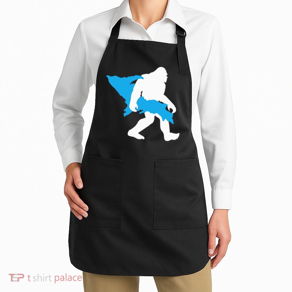 Bigfoot Upper Peninsula Funny Sasquatch Up Mi Apron