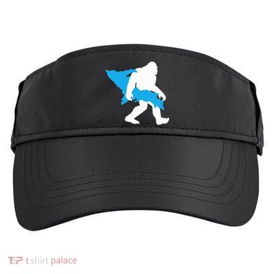 Bigfoot Upper Peninsula Funny Sasquatch Up Mi Adult Drive Performance Visor