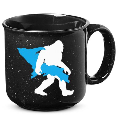 Bigfoot Upper Peninsula Funny Sasquatch Up Mi 15oz Campfire Ceramic Mug