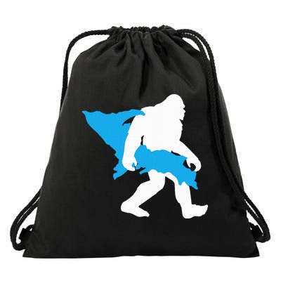 Bigfoot Upper Peninsula Funny Sasquatch Up Mi Drawstring Bag