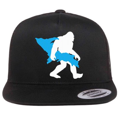 Bigfoot Upper Peninsula Funny Sasquatch Up Mi Flatbill Hat