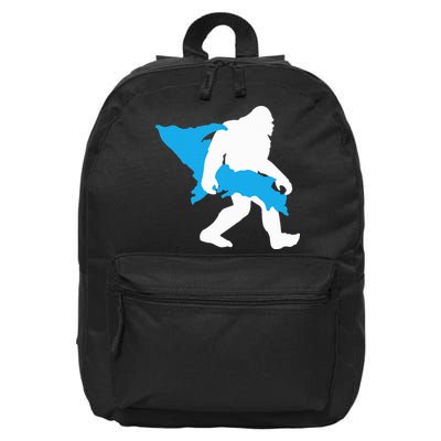 Bigfoot Upper Peninsula Funny Sasquatch Up Mi 16 in Basic Backpack