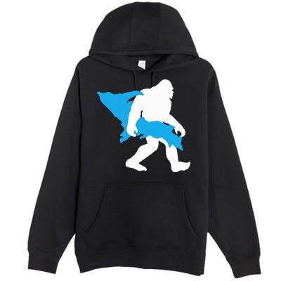 Bigfoot Upper Peninsula Funny Sasquatch Up Mi Premium Pullover Hoodie