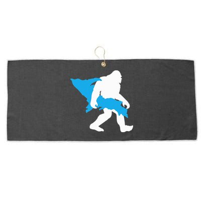 Bigfoot Upper Peninsula Funny Sasquatch Up Mi Large Microfiber Waffle Golf Towel