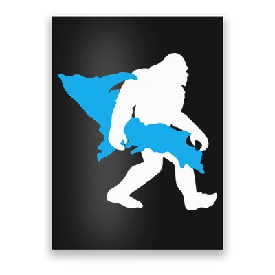 Bigfoot Upper Peninsula Funny Sasquatch Up Mi Poster