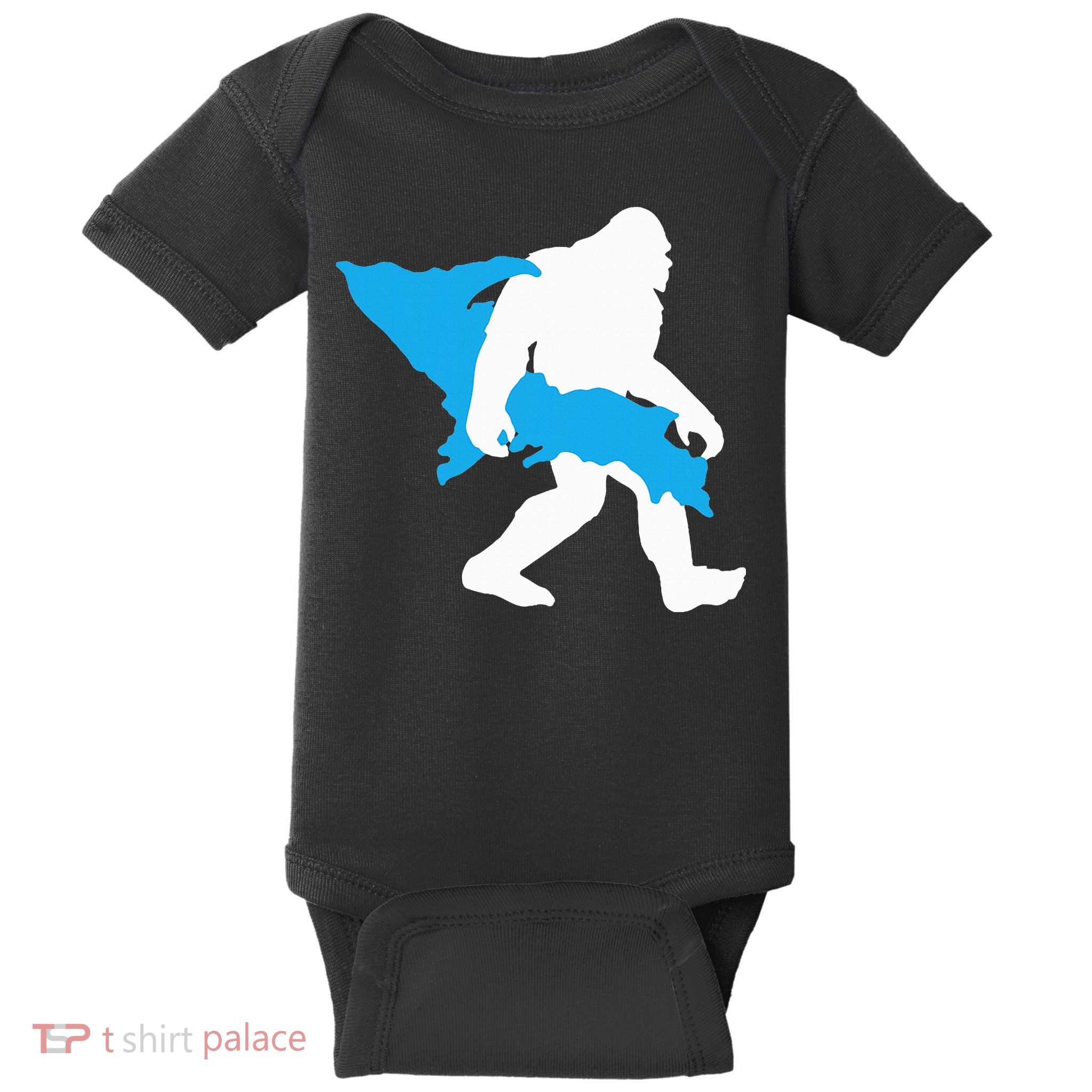 Bigfoot Upper Peninsula Funny Sasquatch Up Mi Baby Bodysuit