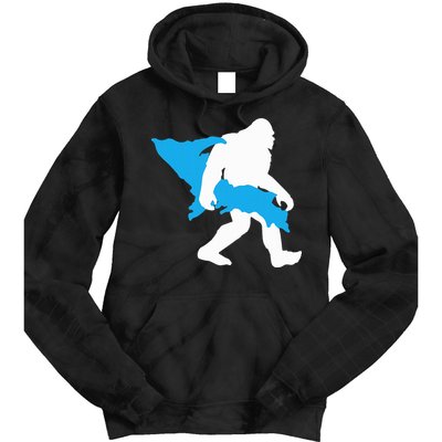 Bigfoot Upper Peninsula Funny Sasquatch Up Mi Tie Dye Hoodie