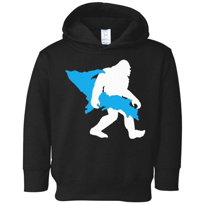 Bigfoot Upper Peninsula Funny Sasquatch Up Mi Toddler Hoodie