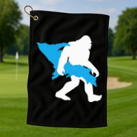 Bigfoot Upper Peninsula Funny Sasquatch Up Mi Golf Towel