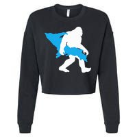 Bigfoot Upper Peninsula Funny Sasquatch Up Mi Cropped Pullover Crew