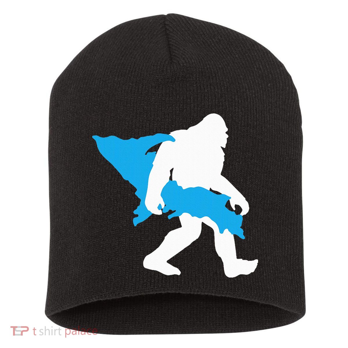 Bigfoot Upper Peninsula Funny Sasquatch Up Mi Short Acrylic Beanie