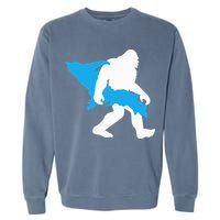 Bigfoot Upper Peninsula Funny Sasquatch Up Mi Garment-Dyed Sweatshirt