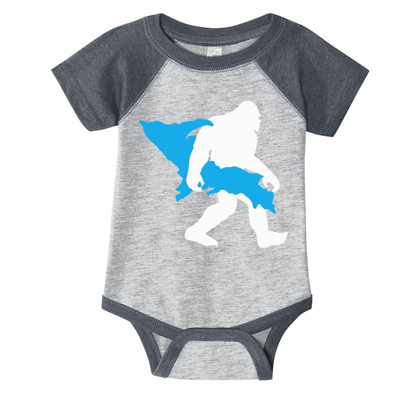 Bigfoot Upper Peninsula Funny Sasquatch Up Mi Infant Baby Jersey Bodysuit