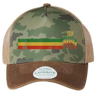 Bless UP Rasta Jamaica Roots Rock Reggae Legacy Tie Dye Trucker Hat