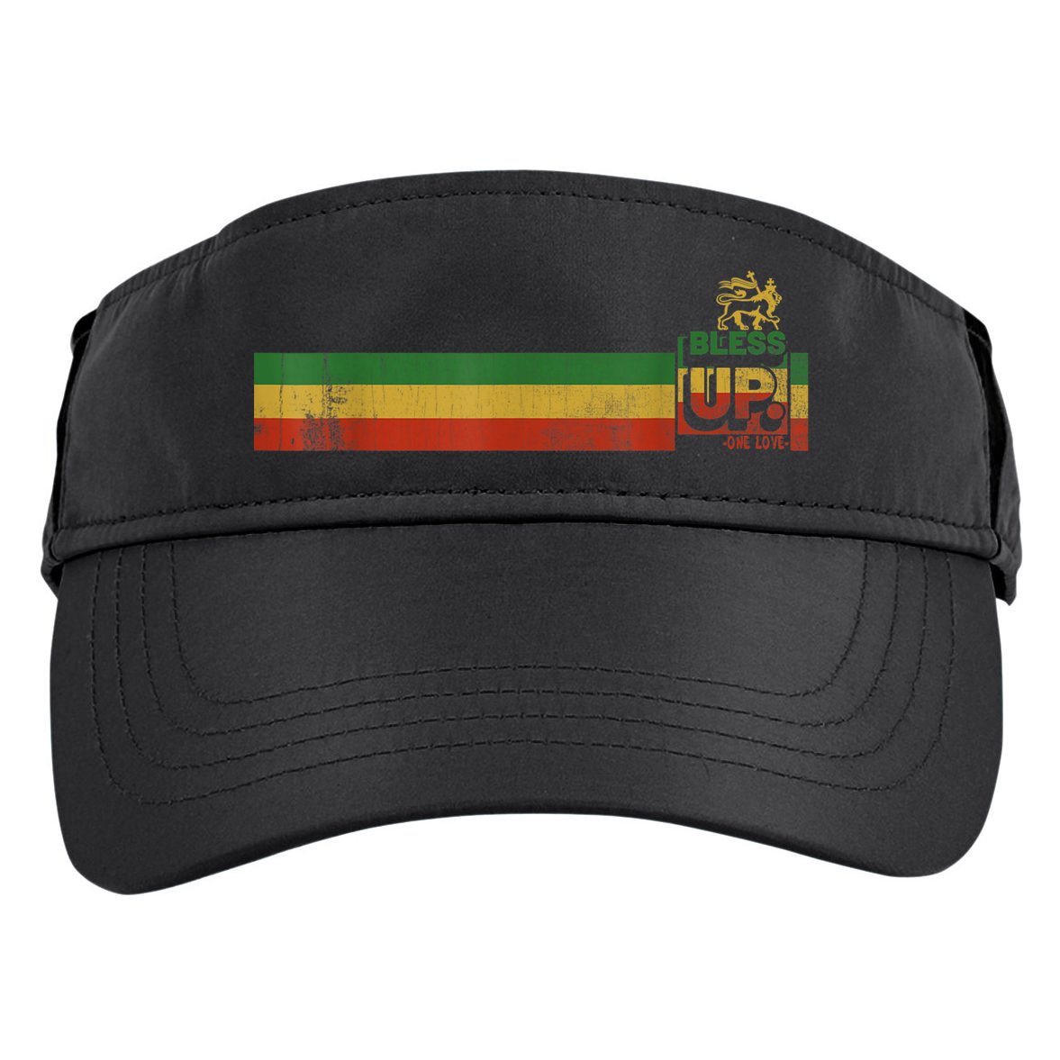 Bless UP Rasta Jamaica Roots Rock Reggae Adult Drive Performance Visor