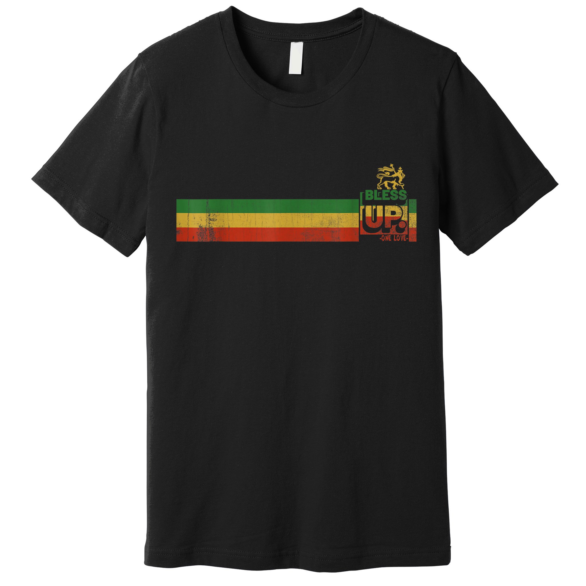 Bless UP Rasta Jamaica Roots Rock Reggae Premium T-Shirt