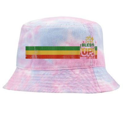 Bless UP Rasta Jamaica Roots Rock Reggae Tie-Dyed Bucket Hat