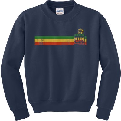 Bless UP Rasta Jamaica Roots Rock Reggae Kids Sweatshirt