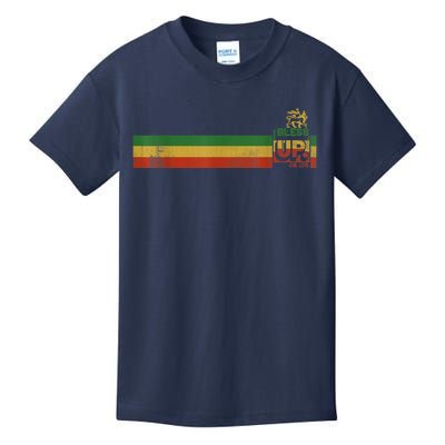 Bless UP Rasta Jamaica Roots Rock Reggae Kids T-Shirt