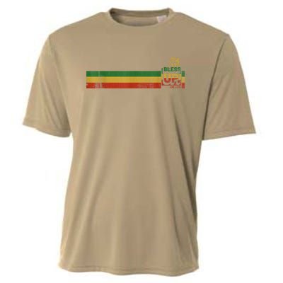 Bless UP Rasta Jamaica Roots Rock Reggae Cooling Performance Crew T-Shirt