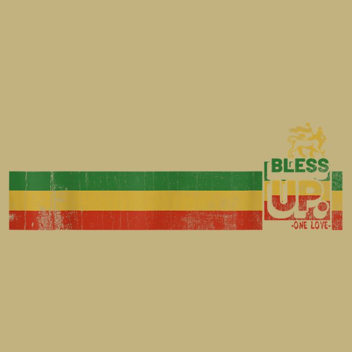 Bless UP Rasta Jamaica Roots Rock Reggae Cooling Performance Crew T-Shirt
