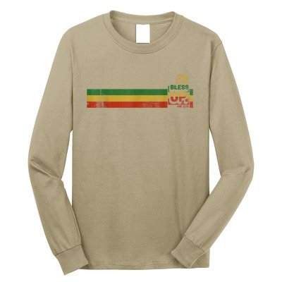 Bless UP Rasta Jamaica Roots Rock Reggae Long Sleeve Shirt