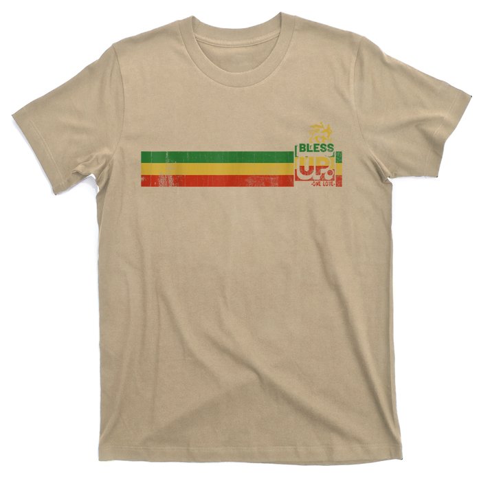 Bless UP Rasta Jamaica Roots Rock Reggae T-Shirt