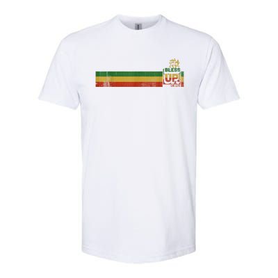 Bless UP Rasta Jamaica Roots Rock Reggae Softstyle CVC T-Shirt