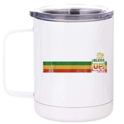 Bless UP Rasta Jamaica Roots Rock Reggae 12 oz Stainless Steel Tumbler Cup