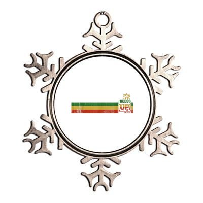 Bless UP Rasta Jamaica Roots Rock Reggae Metallic Star Ornament