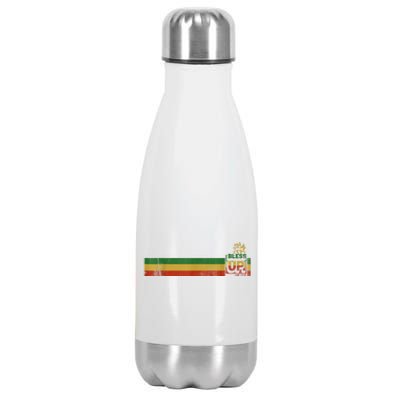 Bless UP Rasta Jamaica Roots Rock Reggae Stainless Steel Insulated Water Bottle