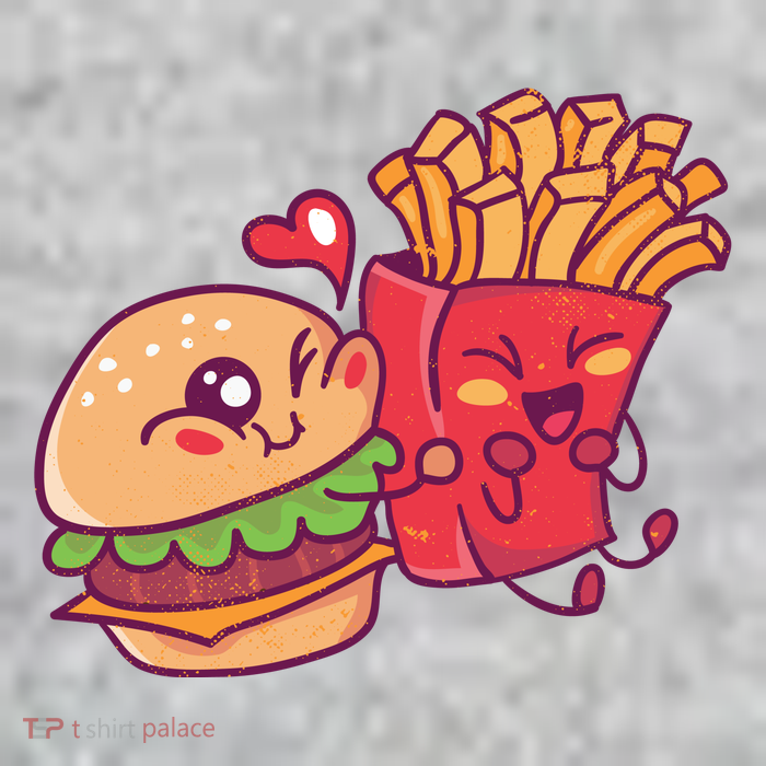 Burger Loves Fries Tall T-Shirt